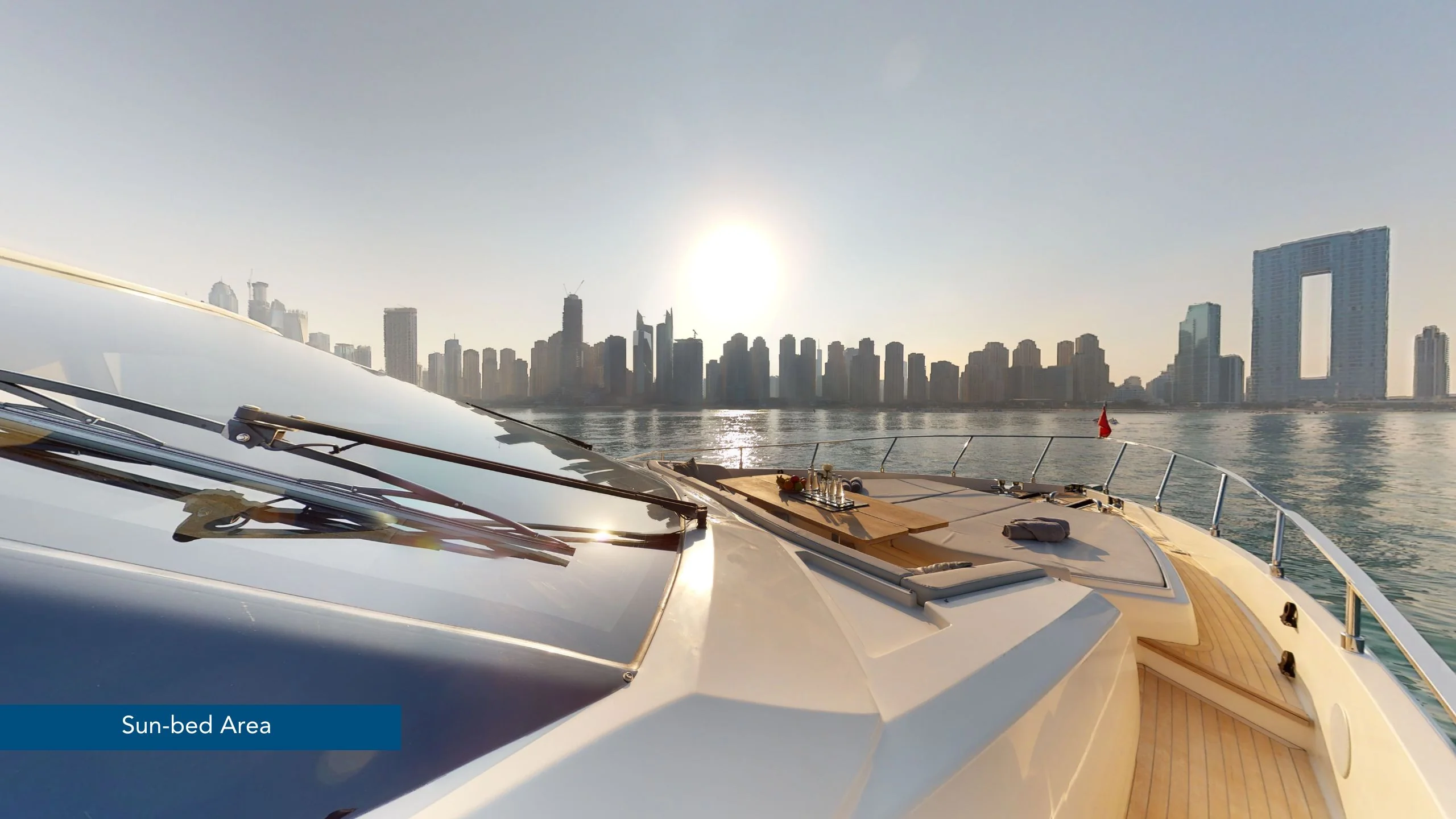 Dubai yacht charter with personalized packages and onboard dining