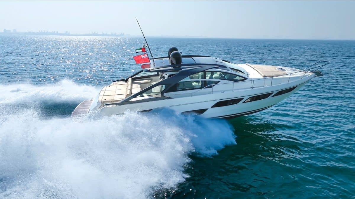 Stylish luxury yacht sailing on the Arabian Gulf