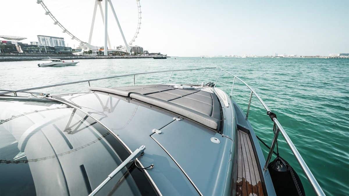 Premium yacht rental with stylish outdoor seating