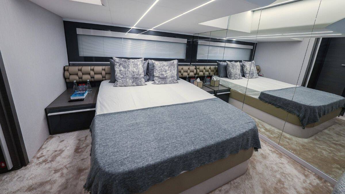 Spacious luxury yacht designed for relaxation and entertainment
