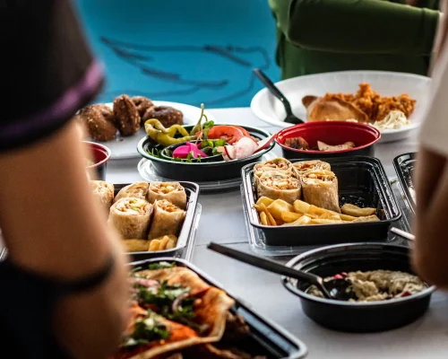 Luxury yacht catering with international cuisine in Dubai